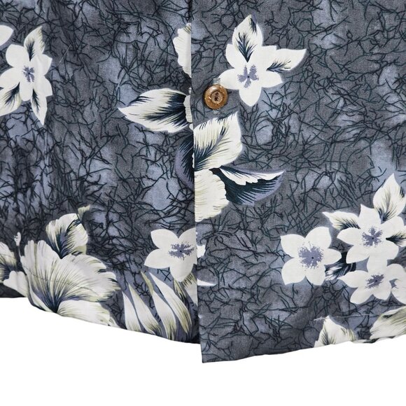 Two Palms Mens 3XL Grey Casual Hawaiian Shirt Aloha Tropical Resort Coastal Dad - Picture 9 of 10